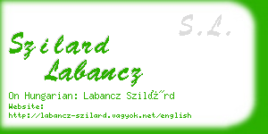 szilard labancz business card